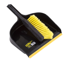 Eden Jumbo Dust Pan & Brush Set Black/Yellow